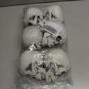 Skull Ornaments 6Pcs Plastic Halloween Skull Heads 4.33 Inch Ghost House Decoration Lightweight Halloween Party Props