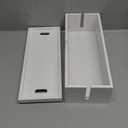 Bamboo Cable Management Box, Large Cord Organizer Box Cable Box to Hide Wires & Power Strips for Desktop Storage Cord Holder for Office Home,No Assembley Required (All White, 1Medium)