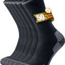 Merino Wool Hiking Socks for Men Women, OEKO-TEX & GRS Certified, Seamless Toe, Terry Cushioned -3 Pairs (Large, Black)