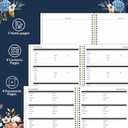 4 x 2026 Monthly Planner - 9'' x 11'', Monthly Planner/Calendar 2026, from MAR.-Dec. 2026, 12 Month Calendar with Tabs, Premium Paper, Twin-wire Binding, Inner Pocket, Note Pages