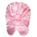 4 x Pink Satin Bonnet Silk Hair Bonnet for sleeping Adjustable Silk Bonnet Double Layer Satin Lined Hair Bonnet with Soft Elastic Band for Women Hats