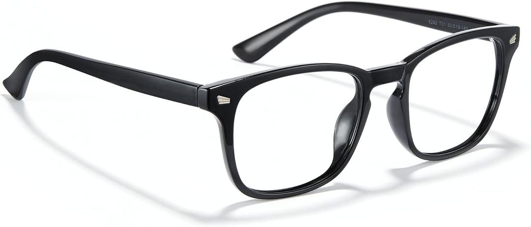 Cyxus Blue Light Glasses for Men Women Reduce Eye Strain UV Blocking for Computer Screen 8082 (02-black | Small)