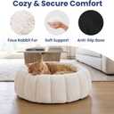 PAWSPIK 3-in-1 Convertible Plush Cave & Donut Bolster Dog & Cat Bed