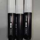 3Pcs White Jumbo Poster Markers, 15MM Thick Permanent Acrylic Graffiti Markers, Wide Tip Paint Marker for Canvas, Posters Board, Fabric, Window, Glass, Wood, Teachers, Banner Painting Supplies