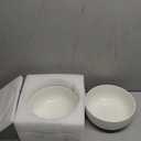 Mfacoy 2 Pack Salad Bowl, 8 inch 60 oz Large Serving Bowl Set, Deep Bowl for Kitchen, White Ceramic Bowl Set for Soup, Cereal, Ramen, Pasta, Salad, Dishwasher & Microwave Safe, Easy Clean