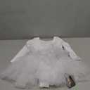 Toddler Girls Ballet Tutu Dress Gymnastics Long Sleeve 4-Layers Tulle Tutu Leotard White 2 Years