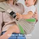 AUYEAZGO Toddler Carrier, Baby Sling Carrier - Premium Cotton, Large Seat & Back Support, Large Pocket, Ideal for 6-48 Months (16-44 lbs), Beige, Petite (XXS–M)