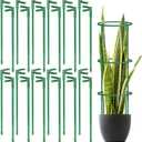 24 Pcs Plant Support Stakes, Half Round Plant Support for Indoor Plants, Stackable Garden Flower Support, Plant Stakes for Tomato, Monstera, Peony, Hydrangea Climbing Plants (6.2 "Wide X 11.6" High)