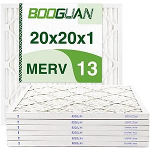BOOGUAN Filters 20x20x1 MERV 13 Air Filters Pleated HVAC AC Furnace Filters (6-Pack)