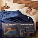 Homemate Electric Heated Blanket Full - 72"x84" Heating Blanket Full Size 1/2/4/6/8 Hours Auto-Off 10 Heat Level Over-Heat Protection Flannel Sherpa Big ETL Certification