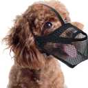 Mesh Dog Muzzle, Breathable Soft Dog Muzzle with 3 Reflective Straps for Secure Fit, Prevents Biting, Chewing Scavenging Adjustable for Small Medium Large Dogs, XS