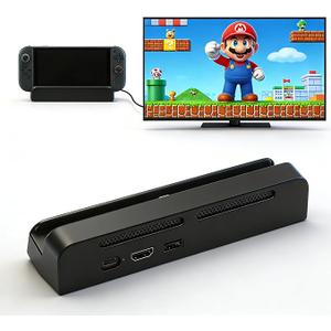 TV Dock Station for Nintendo Switch 2,Switch 2 Dock Replacement with 4K@120Hz HDMI Output USB Port Type C Port for Nintendo Switch 2（Not Support Switch 1）