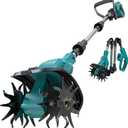 Cordless Tiller Cultivator Compatible with Makita 18V Battery (Tool Only), 450RPM Ecarke Electric Tiller for Gardening, 9"x6.3" Tilling, 48 Reinforced Steel Tines Rototiller for Lawn/Soil Cultivation