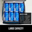 GORILLA GRIP Reusable Insulated Lunch Box Bag for Women Men,15L, Leakproof XL Soft Cooler Bags, Multiple Compartments, Mesh Pockets and Adjustable Strap, Food Tote Keeps Drinks Cold, 13x9, Navy Blue