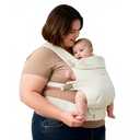 Tivellary Plus-Size Baby Carrier, Widened Shoulder & Extended Waist Straps Up to 68", Reinforced Lumbar Support, Linen-Touch Fabric, Ergonomic “M” Position for Newborn to Toddler (7–44 lbs)