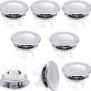 8Pack Overflow Drain Cover, Bathroom Sink Cover, Sink Overflow Ring for Bathroom, Sink Overflow Cover for Kitchen, Sink Topper Bathroom Sink Cover