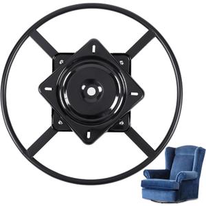 Blulu 24 Inch Heavy Duty Recliner Chair Sofa Swivel Ring Base Kit Replacement with 10 Inch Swivel Late Chair Replacement Parts 360 Degrees Rotate Bottom Mechanism Lazy Susan Hardware for Barstools