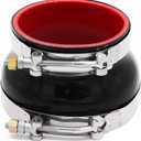 Straight Reducer Coupler Silicone Hose ID 4-inch to 5-inch 4-Ply with Stainless Steel T-Bolt Clamp for Automotive Turbo/Intercooler/Intake Piping