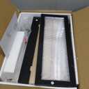 LOHASOK Double Layer Bamboo Bread Box for Kitchen Counter-Large Capacity Bread Storage Container Farmhouse Bread Box with Window Bread Holder (Black)