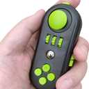 Fidget Toys Stress Relief Dice Fidget Toy Decompression Antistress Anxiety Anti Stress Games Anti Depression Cube for Kids and Adults (6TH-Black Green)