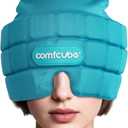 Migraine & Headache Relief Ice Cap, 2 Hours Long Lasting Cold Therapy Wearable & Washable Form Fitting Ice Hat for Sinus & Stress Relief, Puffy Eyes, Severe Migraines, Chemo