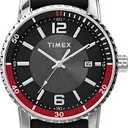 Timex Men's Dress 41mm Watch - Black Strap Stainless Steel Case