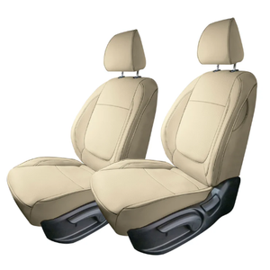 Car Seat Covers Tan/Beige Driver and Passenger with Headrest Cover