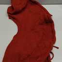 WBHome Christmas Tree Skirt, 48 inch Cable Knit Knitted Thick Rustic Holiday Decoration, Christmas Red