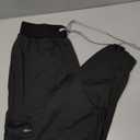 Medical Scrubs Set for Women - Classic V-Neck Top & Jogger Pants with Stretch Nursing Uniform Scrub Suit (Medium, Black)