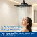 Filtered Shower Head Rainfall Showerhead with Filters Stainless Steel Reduces Chlorine and Heavy Metals Square 8 Inch Showerhead Matte Black