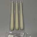 Homemory 3 Pcs Waxy Flameless Taper Candles with Remote, Flickering Battery Operated Classic Tall Candles for Home, Wedding, Party, Ivory, 9.6 inches