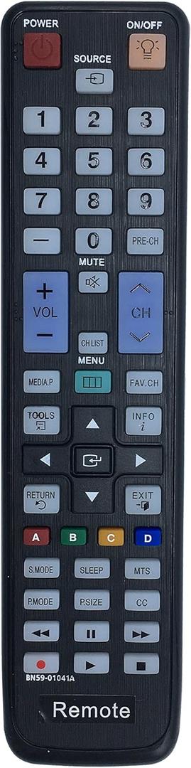 BN59-01041A Replace Remote for Samsung TVs LN46C630K1F LN46D610M4F LN37C550J1F LN32C550J1F LN40C550J1F LN40C610N1F LN40C630K1F PN50C590G4F PN58C550G1F PN63C550G1F PN63C590G4F