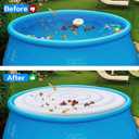 5.2 Ft Inflatable Hot Tub Cover, Round Hot Tub Cover, Energy Saving Lid for Round Hot Tub, Outdoor Inflatable Hot Tub, Foldable Protective Rain Overflow Cover for Outdoor Inflatable Hot Tubs