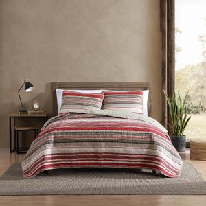 Eddie Bauer - King Quilt Set, Reversible Cotton Bedding with Matching Shams, Home Decor for All Seasons (Yakima Red, King) Eddie Bauer - King Quilt Set, Reversible Cotton Bedding with Matching Shams, Home Decor for All Seasons (Yakima Red, King)