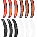 12 Pieces Banana Clip, Classic Clincher Combs for Women, 90s Banana Clips Styling Hair Accessories, Vintage Grip Comb for Fishtail Hair Fish Shape Ponytail Holder