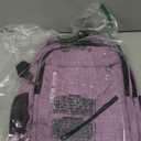 FENGDONG Large Laptop Backpack 17.3 inch Durable Waterproof Travel College Backpack Bookbag for Men & Women Business Backpack with USB Charging Port and Headset Port Light Purple