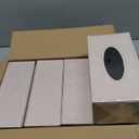 4 Pack Tissue Box Cover Rectangle, Linen Tissue Box with Magnetic Bottom, Napkin Facial Tissues Holder Dispenser, Decorative Tissue Holder for Bathroom Toilet Bedroom Living Room Office, Beige