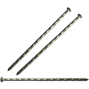 Pack of 10 8-Inch Landscape Stakes, Spiral Metal Galvanized Landscape Spikes, Garden Nails for Artificial Turf, Paver Edging, Weed Barrier, Carpentry and More