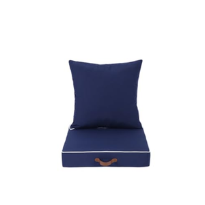 Enipate Outdoor Deep Seat Cushion, Weather Resistant Patio Furniture Cushions with Zipper and Handle, 24 x 24 x 5 inch Outdoor Wicker Chair Cushions for Patio,Yard,Garden, Missing Parts