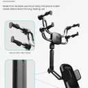 Rear View Mirror Phone Holder Solid Metal Arm Car Phone Mount, Universal Fit for iPhone & Android, Foldable 360 Rotation Clip, Sleek Hands-Free Design Stable Mount for Navigation & Calls