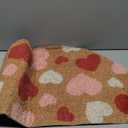 Tinideya Valentine's Day Red Heart Welcome Doormat Outdoor Heart Shaped Coir Door Mat Romantic Outdoor Indoor Entrance Door Mat Non Slip Rubber Backing for Valentines Day Front Porch Entryway Decor (11" x 1'1" (Rectangular), Colorful)