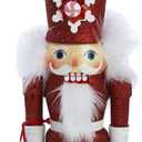 Kurt Adler 12-Inch Hollywood Red Gingerbread Nutcracker with Cookie Hat