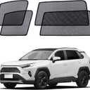 XCBYT Car Window Shades - 4 Pack for 2019-2024 Toyota RAV4 Sun Shade Side Window Sun Shade Car Window Shade for Baby with Breathable Mesh Insulate Heat and UV for Sleep Camping Breastfeeding (Toyota RAV4(2019-Present))