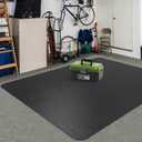 Area Floor Mat for Home, 4'6' Large Black No Slip Waterproof Vinyl Area Rug for Under Dining Room Table, Spill Resistant Hard Floor Protector Cover, Easy Clean Splat Mat for Under High Chair
