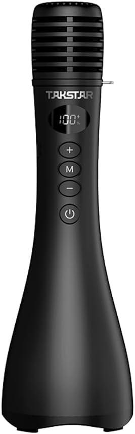 TAKSTAR 15W Bluetooth Microphone with Speaker, DA10 II Wireless Handheld Mic with LED Display, 4 Modes, Noise Canceling, Portable PA System for Teaching Singing Speaking Karaoke Wedding