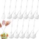 Zhehao 12 Pcs Halloween Skeleton Hand Salad Tong Spoon Halloween Gothic Hand Skull Claw Tong Salad Spoon Tableware for Kitchen Party Food Table Decoration(Multicolor)