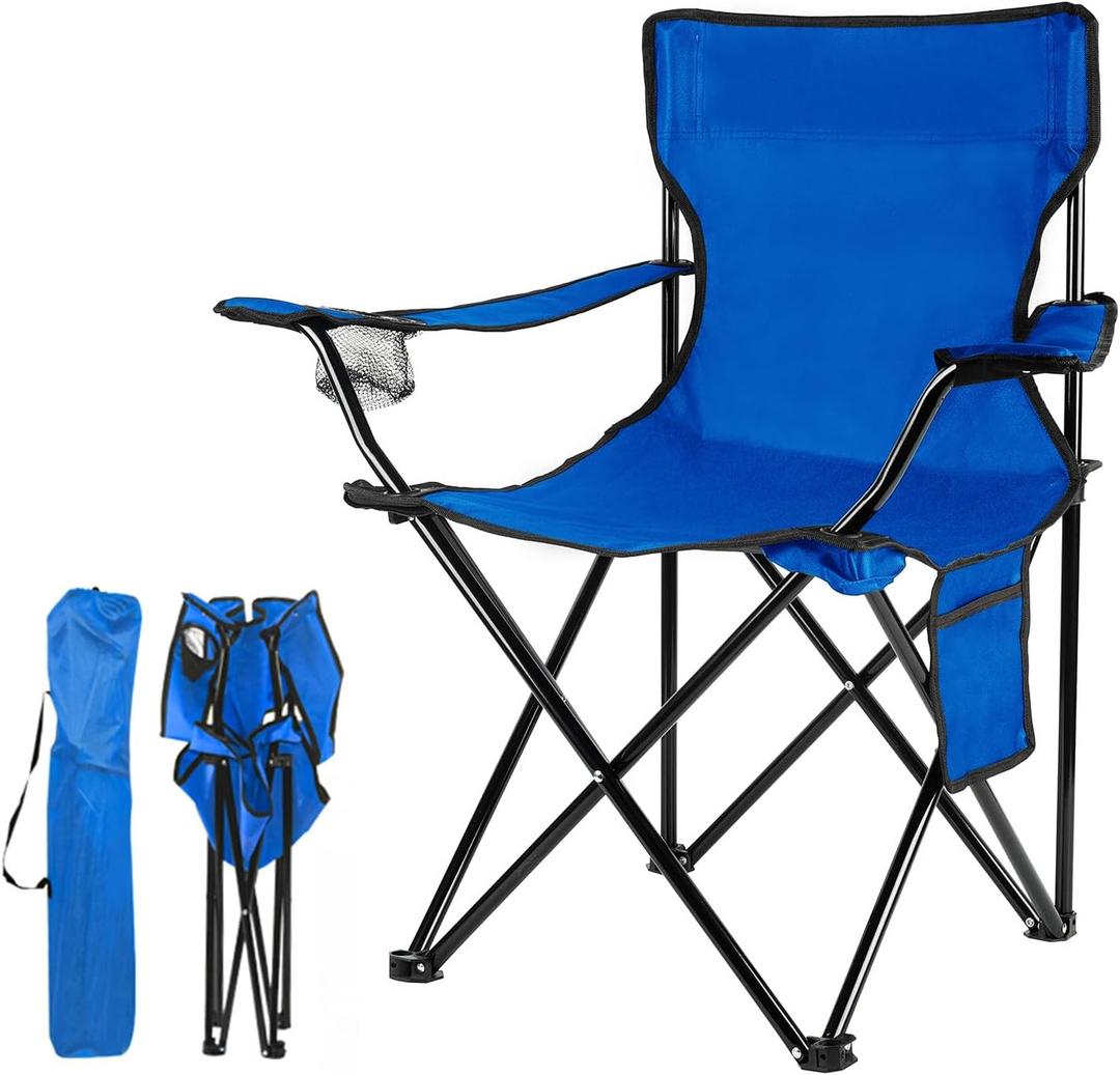 Damei century Folding Camping Chairs- Lightweight, Portable Chair for Beach, Lawn, Outdoor Sports (Blue)