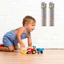 4 PCS Model Car Display Case Wall Mount Holds Up to 40 Cars Diecast Blister Packed Toy Car Organizer Compatible with Packaged Car Toy Car Storage Display Case Display Shelf Rack Wall Storage Rose Gold