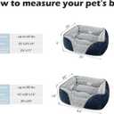 X-Large Dog Bed Rectangle Washable Orthopedic Soft Calming Sleeping Durable Pet Cuddler with Anti-Slip Bottom