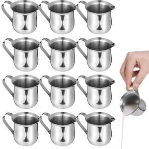 12 Fit Meal Prep, PCS Stainless Steel Creamer Pitchers 3 oz